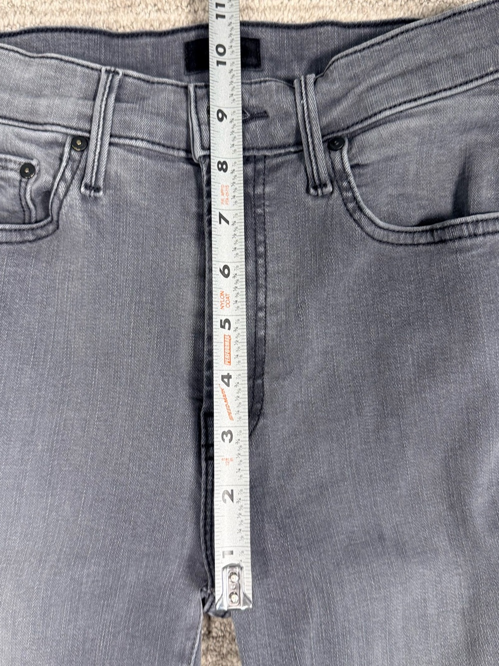 Mother Jeans The Insider Crop Step Fray Grey Dancing In The Moonlight Size 25 - Picture 10 of 15